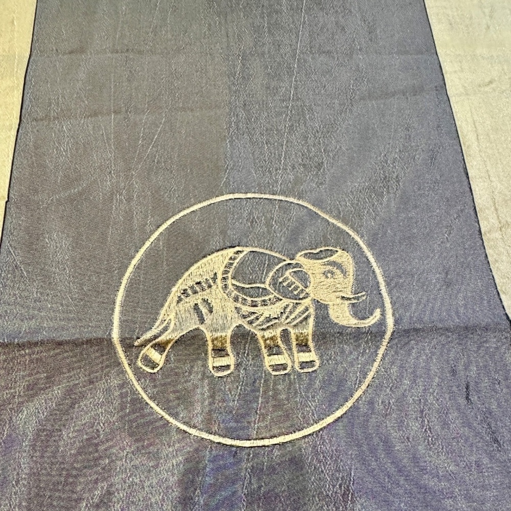 Table Runner Thai Silk Elephant Style 78" Long Coffee Table Runners Grey